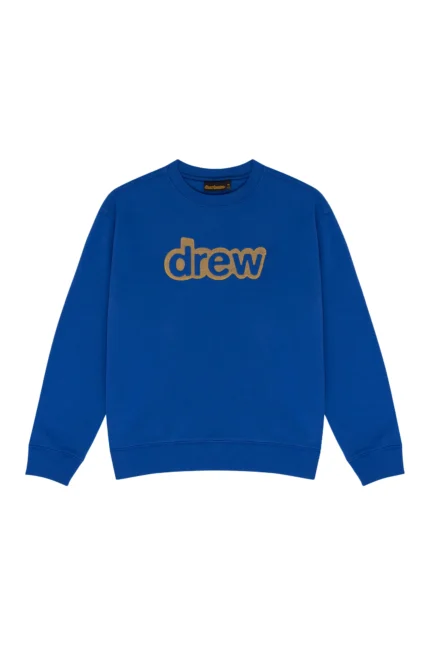 secret embroidered crewneck royal blue